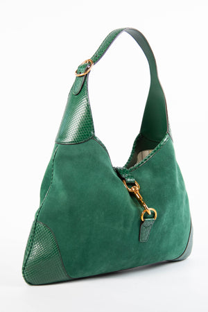 2000s Gucci Green Suede Jackie Bag