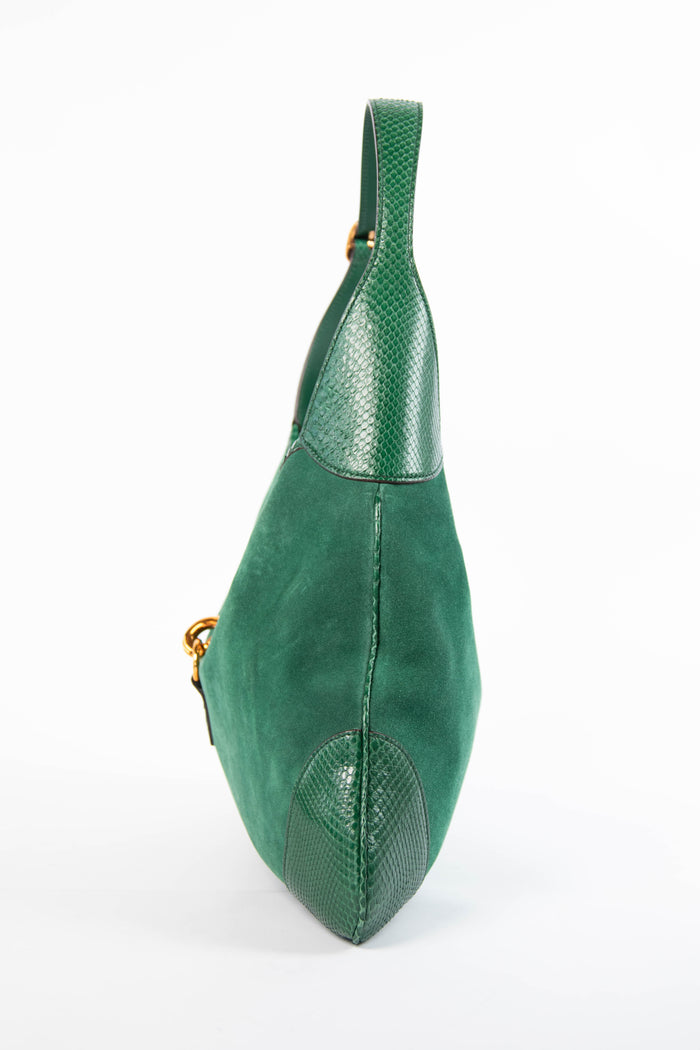 2000s Gucci Green Suede Jackie Bag