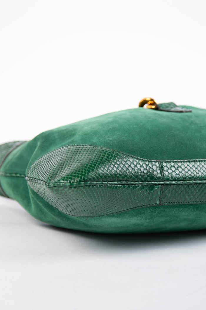 2000s Gucci Green Suede Jackie Bag