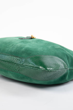 2000s Gucci Green Suede Jackie Bag
