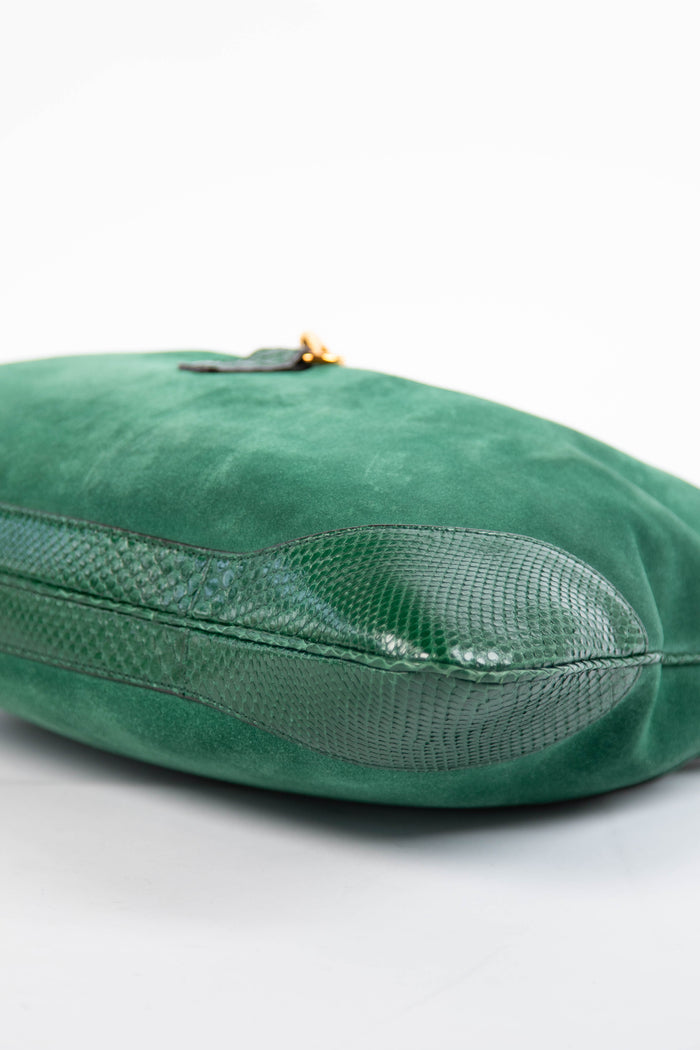 2000s Gucci Green Suede Jackie Bag
