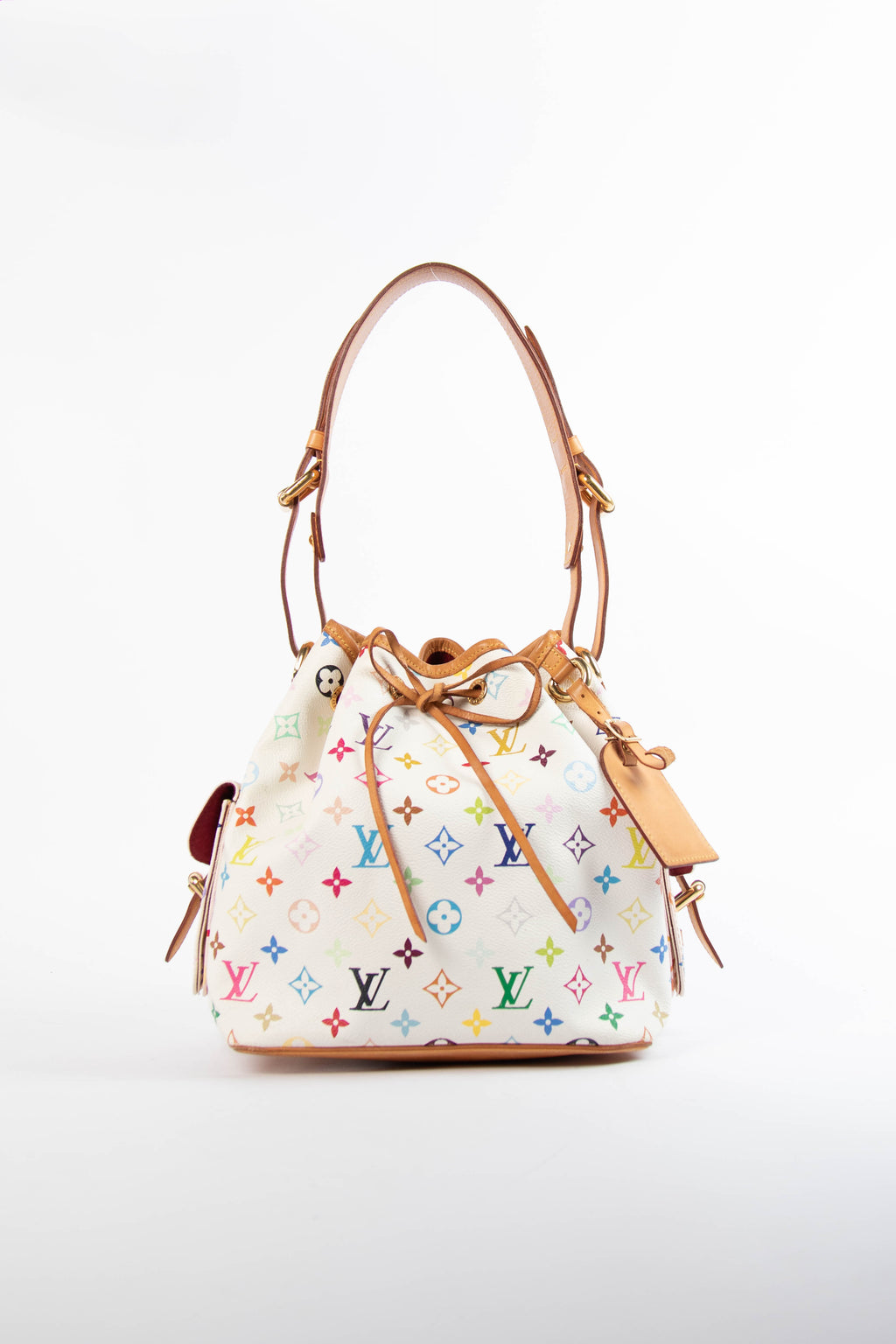 2010s Louis Vuitton x Takashi Murakami White Multicolour Petit Noé