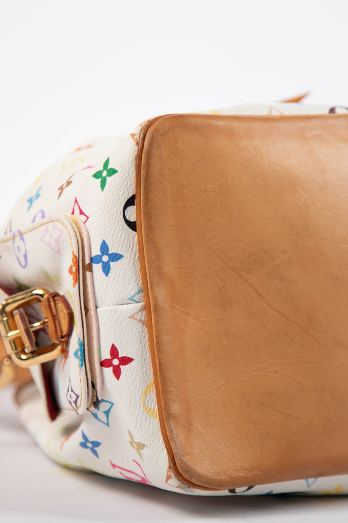 2010s Louis Vuitton x Takashi Murakami White Multicolour Petit Noé