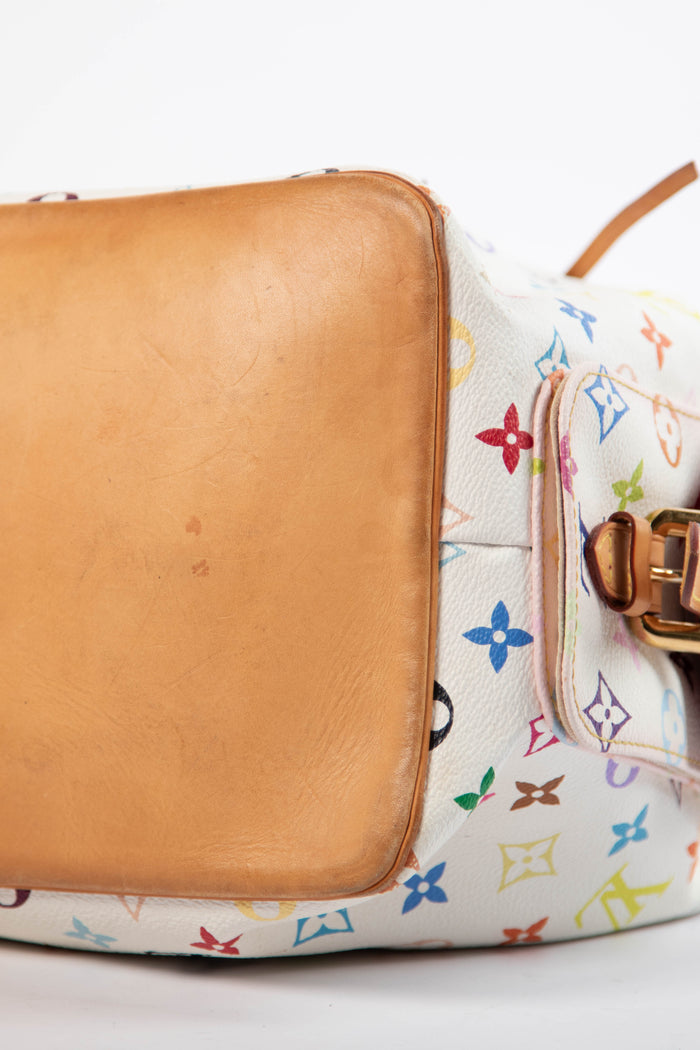2010s Louis Vuitton x Takashi Murakami White Multicolour Petit Noé