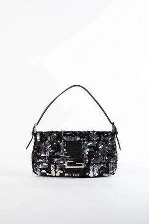 RARE Fendi Sequin Zucca Baguette Shoulder Bag