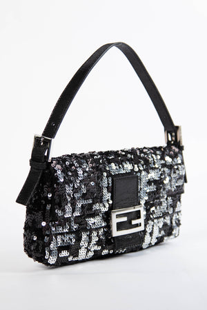 RARE Fendi Sequin Zucca Baguette Shoulder Bag