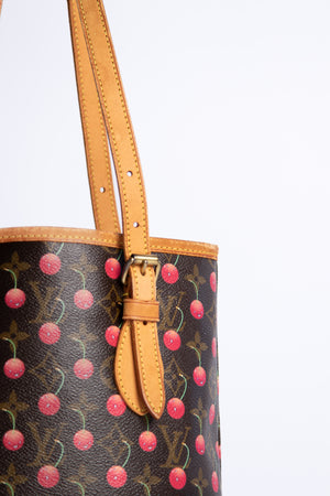 SUPER RARE Louis Vuitton x Takashi Murakami Cherry Bucket Bag With Mini Cherry Pochette