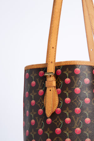 SUPER RARE Louis Vuitton x Takashi Murakami Cherry Bucket Bag With