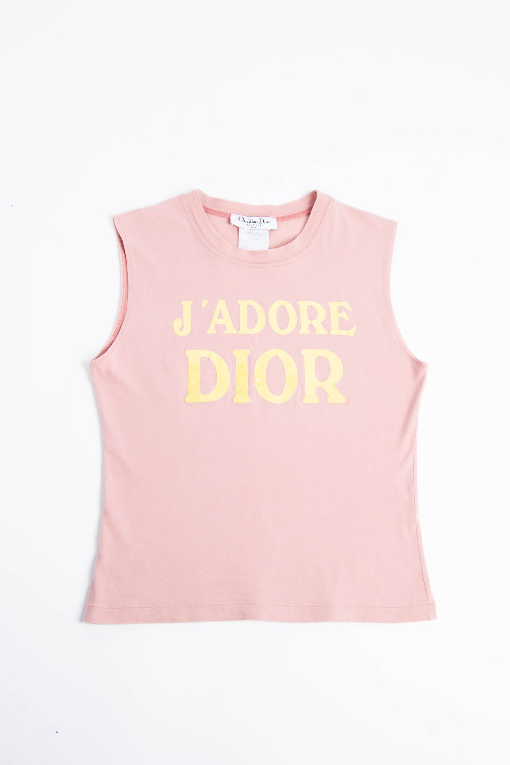 RARE 2000s Christian Dior Pale Pink "J'adore Dior" Tank Top