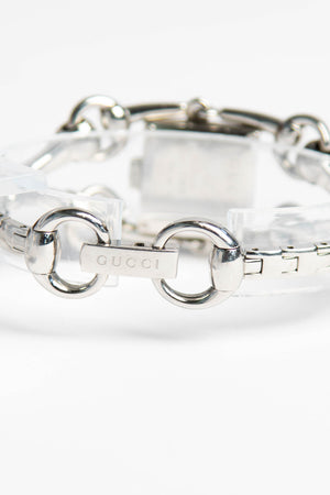Vintage Gucci Silver Horsebit Chain Watch