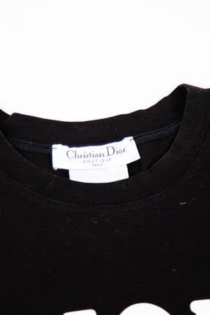 2000s Christian Dior "Dior" Black T-shirt (UK 8)