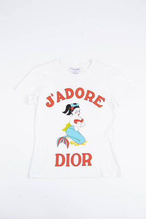 Y2K Christian Dior "J'adore Dior" Mermaid T-Shirt (UK 10)