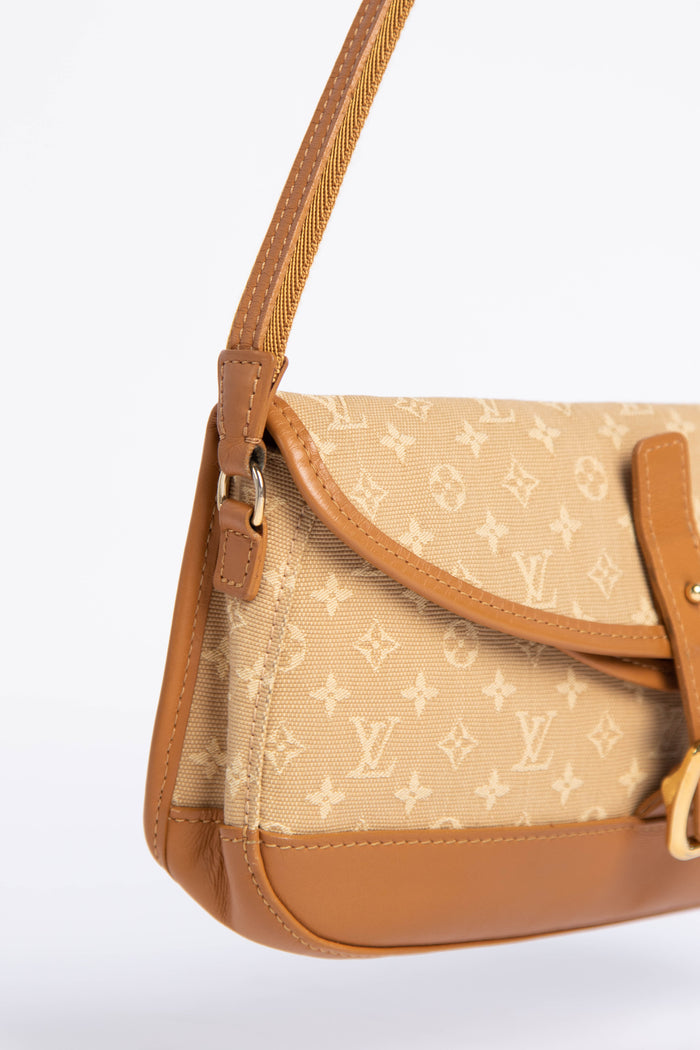 2000s Louis Vuitton Marjorie Beige Shoulder Bag