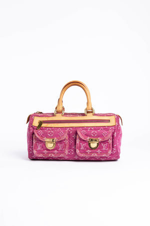 Vintage Louis Vuitton Pink Denim Neo Speedy Bag