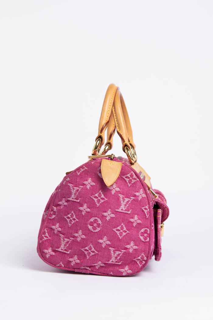 Vintage Louis Vuitton Pink Denim Neo Speedy Bag