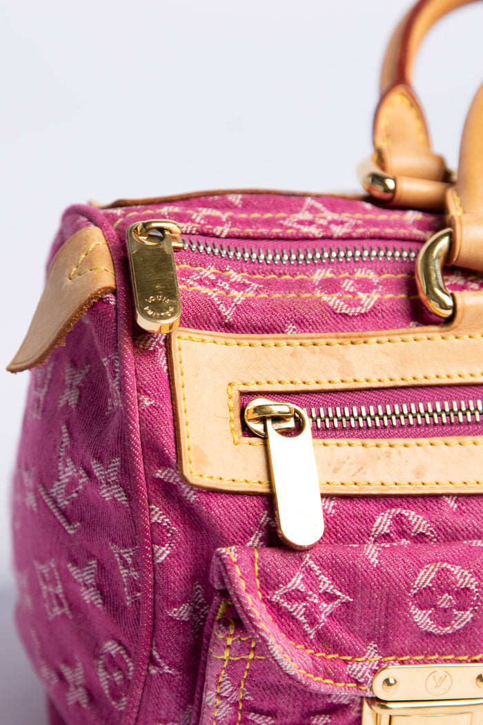 Vintage Louis Vuitton Pink Denim Neo Speedy Bag