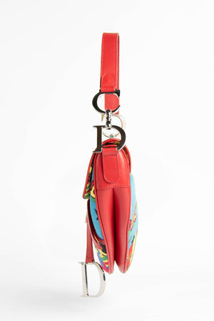 RARE 2003 Christian Dior Galliano Rasta Mania Saddle Bag