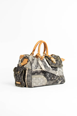 RARE 2000s Louis Vuitton Denim Patchwork Speedy 30