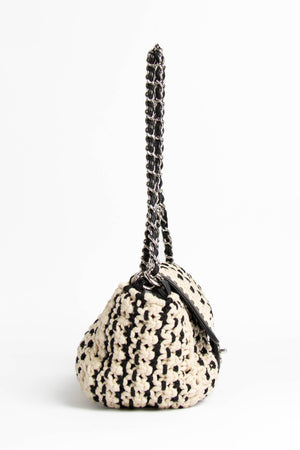 2010s Chanel Crochet Single Flap Shoulder Bag