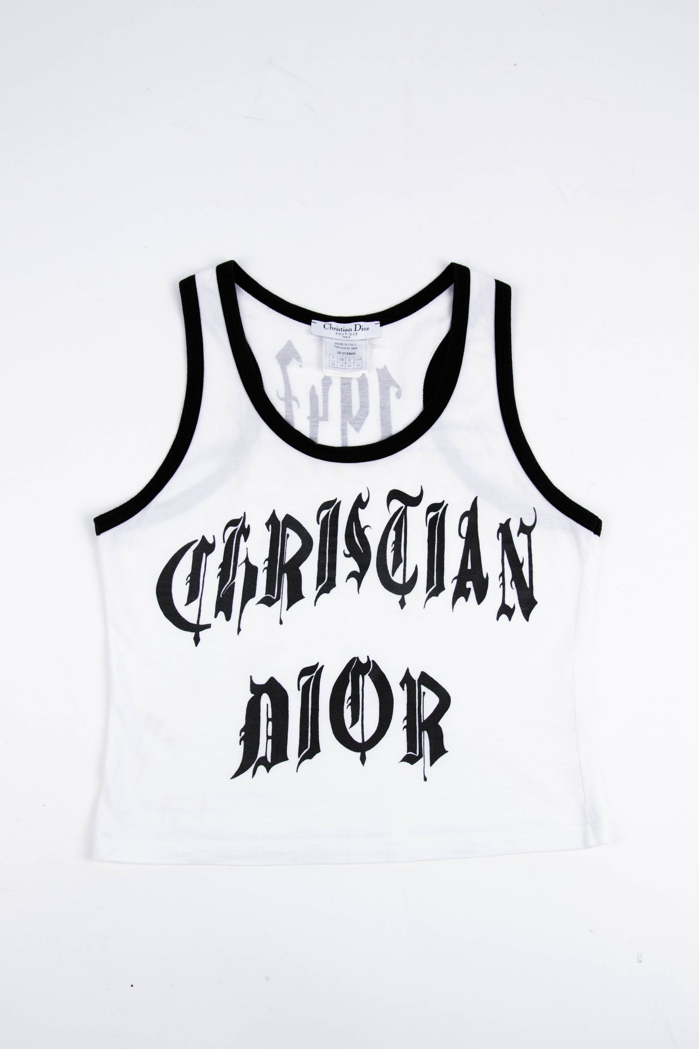 2002 Christian Dior John Galliano Gothic Vest Top (UK 14)