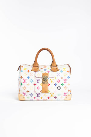 Y2K Louis Vuitton x Takashi Murakami Multicolour Monogram Speedy 30 Bag