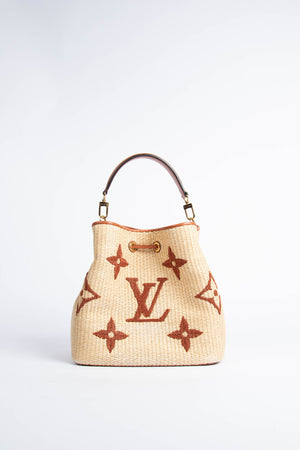 RARE Louis Vuitton Raffia NeoNoe Shoulder Bag