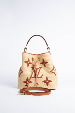 RARE Louis Vuitton Raffia NeoNoe Shoulder Bag