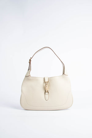 Vintage Gucci Cream Grained Leather Jackie Bag