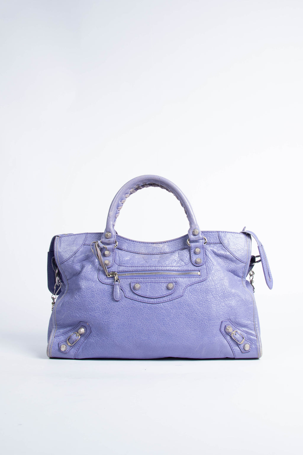 2010s Balenciaga Lilac Leather Giant 12 City Bag SHW