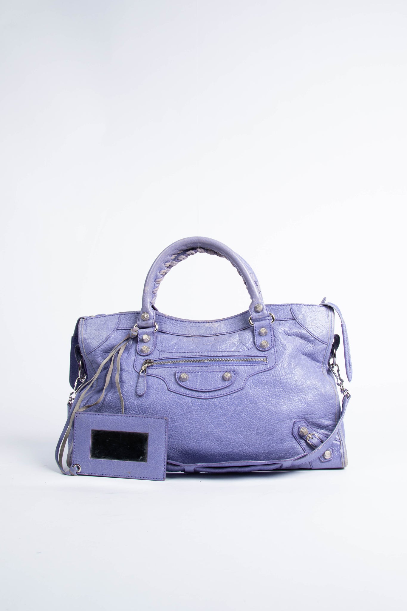 2010s Balenciaga Lilac Leather Giant 12 City Bag SHW