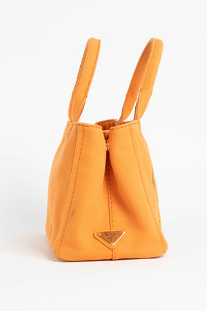 Vintage Prada Orange Canapa Tote Bag