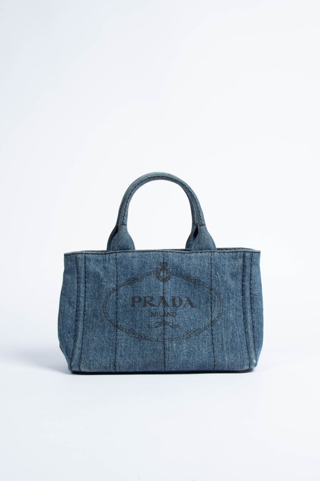 Vintage Prada Denim Canapa Tote Bag