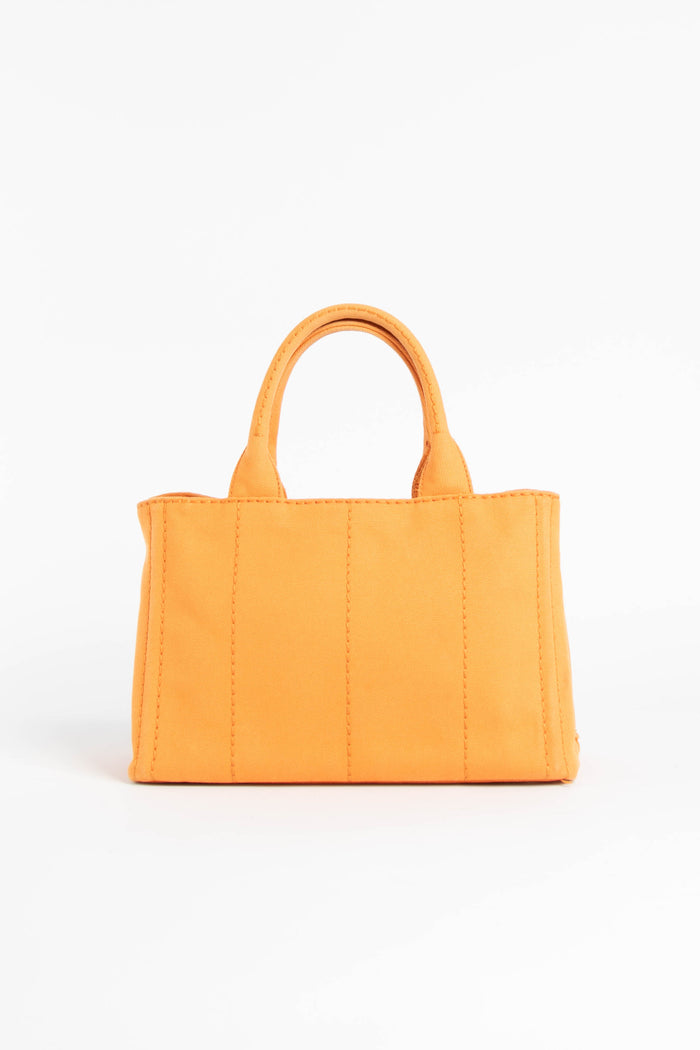 Vintage Prada Orange Canapa Tote Bag