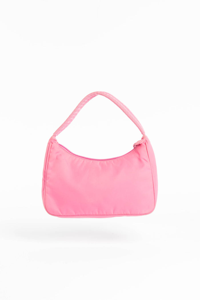 Vintage Prada Pink Nylon Shoulder Bag