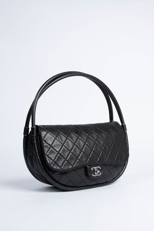 SUPER RARE 2010s Chanel Black Hula Hoop Shoulder Bag