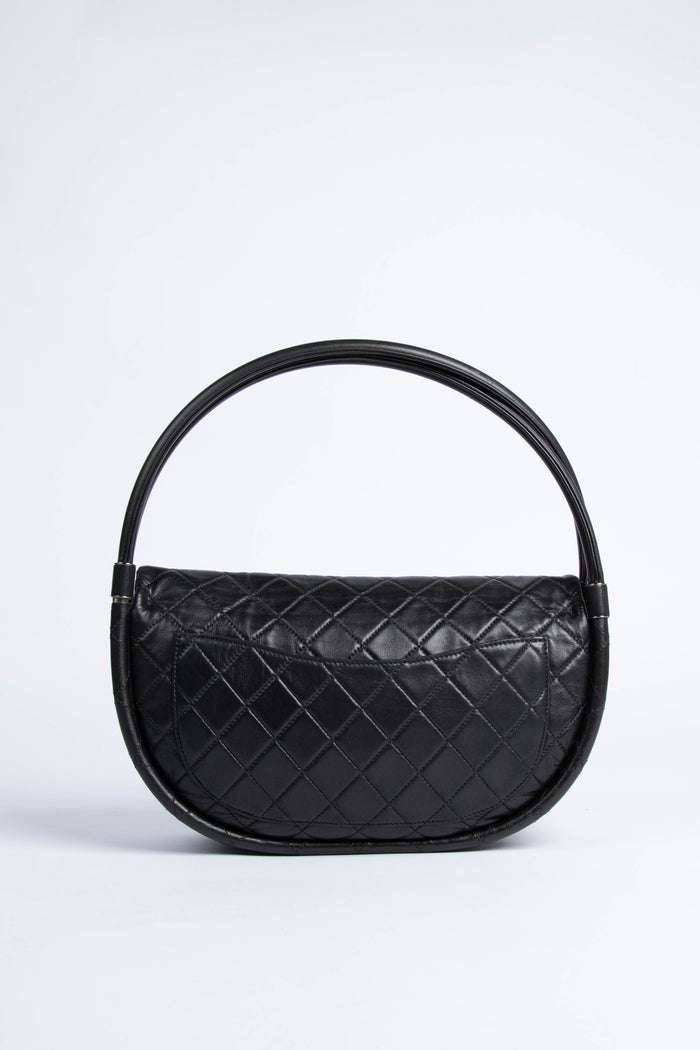 SUPER RARE 2010s Chanel Black Hula Hoop Shoulder Bag