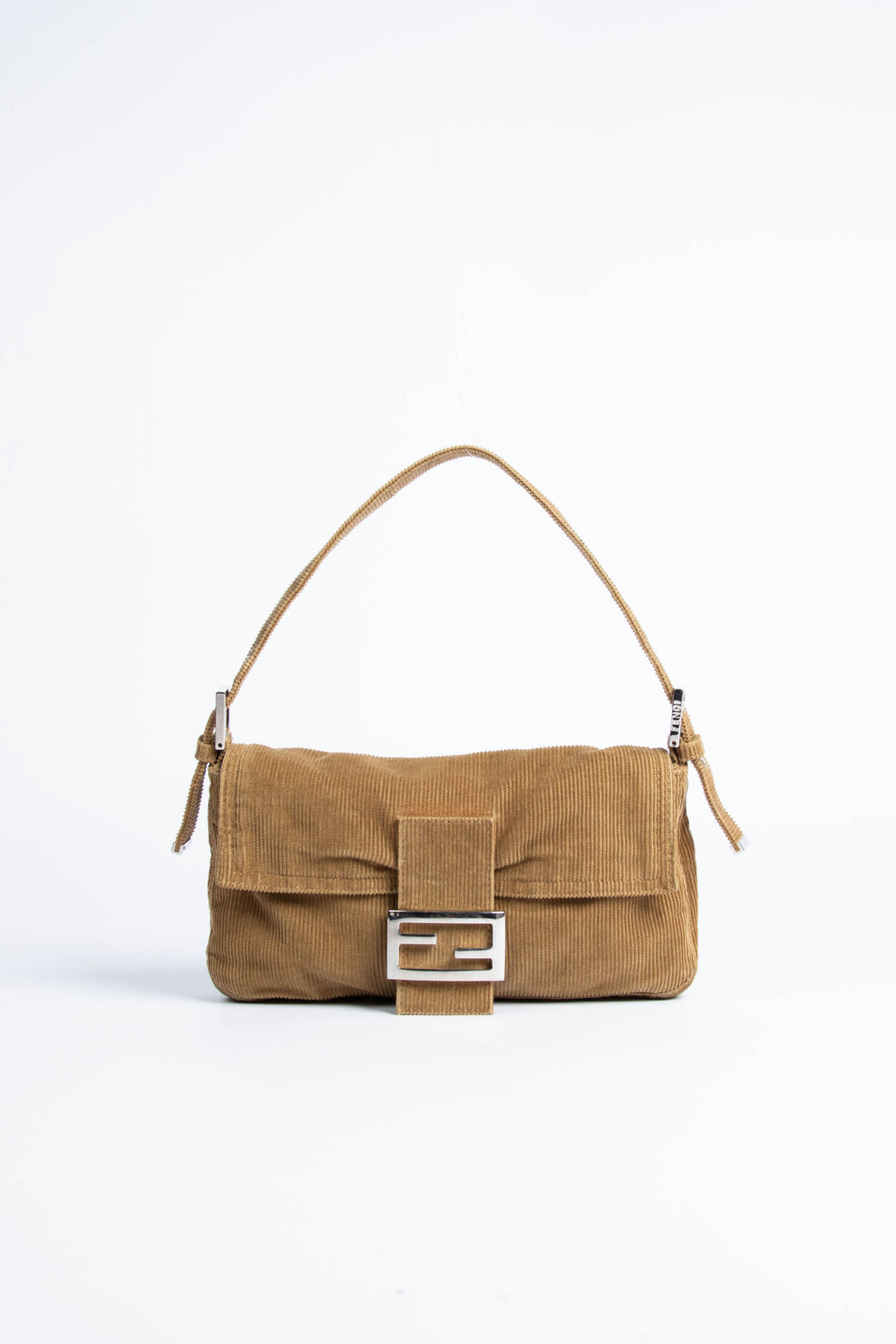 Vintage Fendi Corduroy Baguette Shoulder Bag