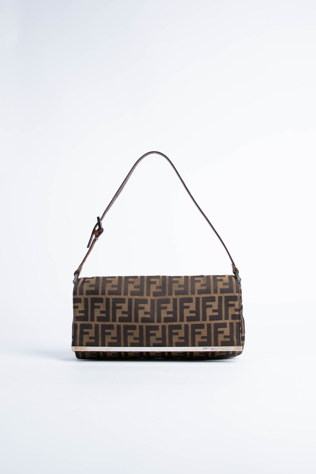 2000s Fendi Zucca Print Shoulder Bag