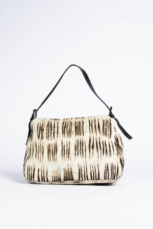 Vintage Fendi Animal Print Pony Hair Mamma Baguette Shoulder Bag