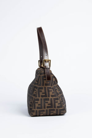 Vintage Fendi Zucca Canvas Shoulder Bag