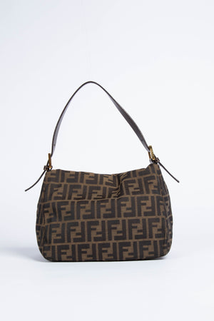 Vintage Fendi Zucca Canvas Shoulder Bag