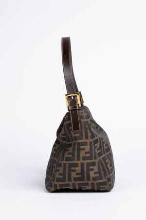 Vintage Fendi Zucca Canvas Shoulder Bag