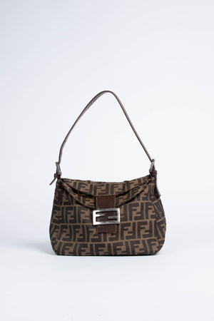 Vintage Fendi Zucca Canvas Shoulder Bag