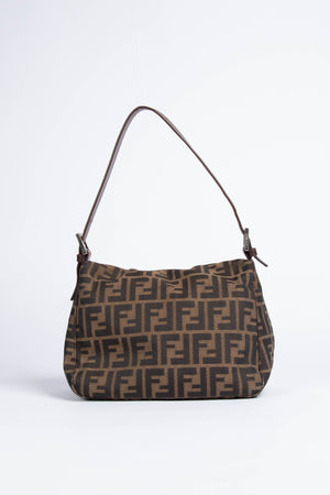 Vintage Fendi Zucca Canvas Shoulder Bag