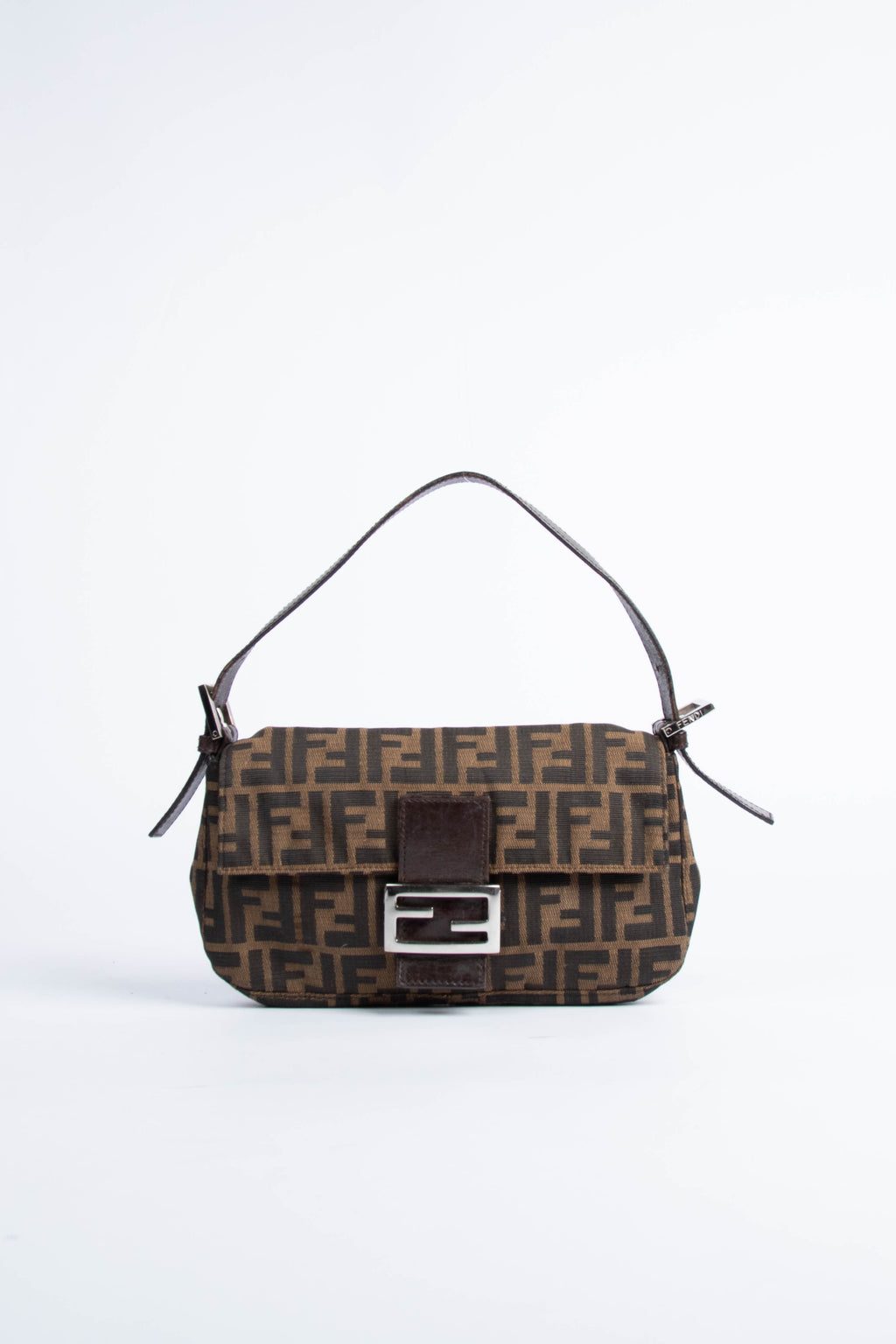 90s Fendi Zucca Baguette Monogram Shoulder Bag