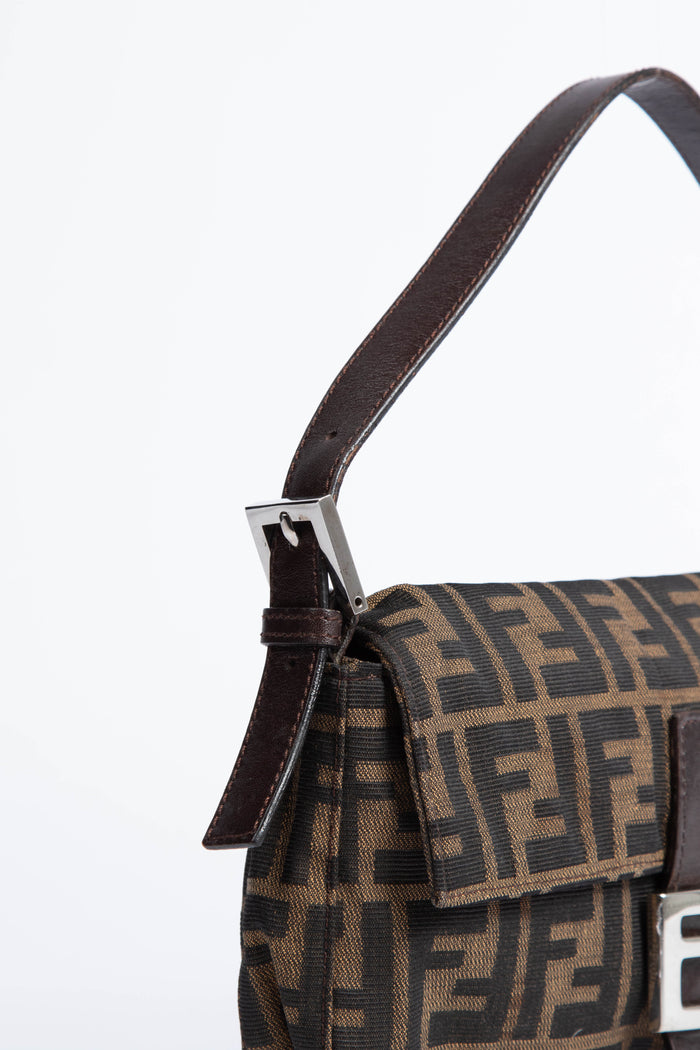 90s Fendi Zucca Baguette Monogram Shoulder Bag