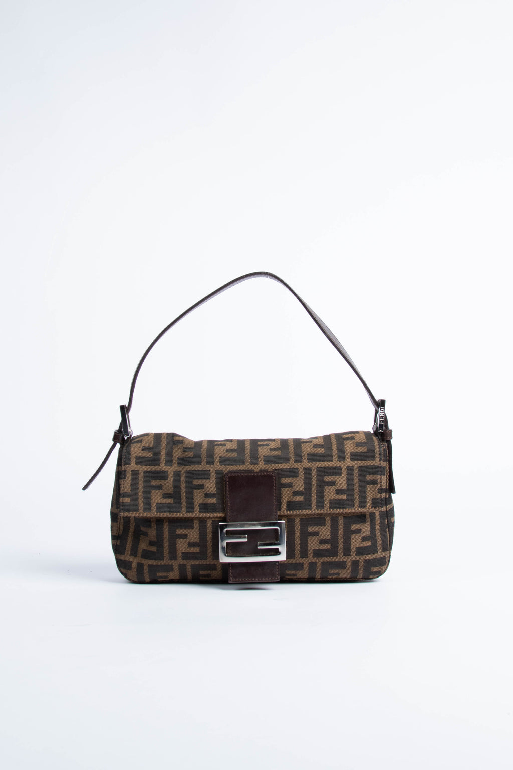 90s Fendi Zucca Baguette Monogram Shoulder Bag