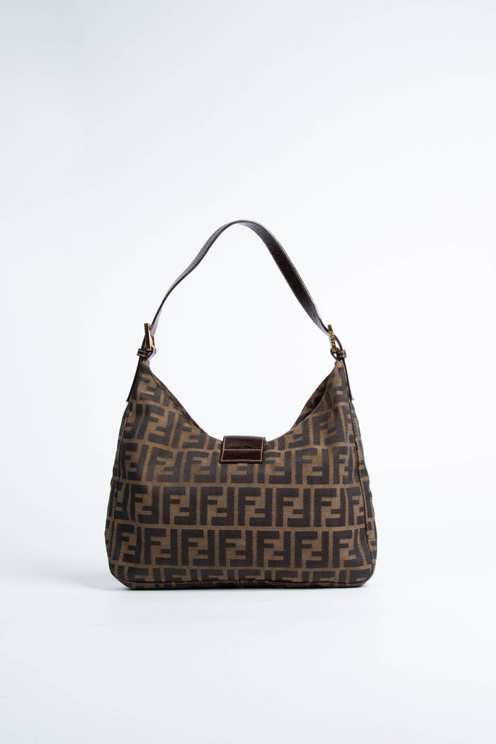 90s Fendi Zucca Shoulder Bag GHW