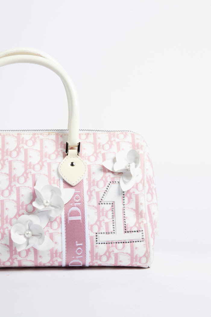 2000s Christian Dior Cherry Blossom Boston Bag