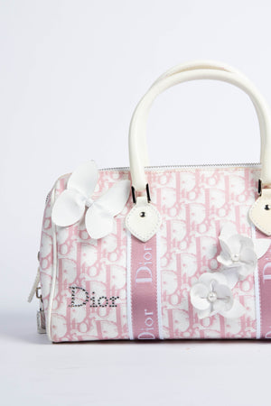 2000s Christian Dior Cherry Blossom Boston Bag